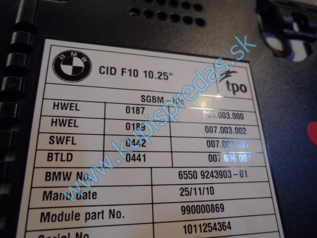 Navigácia GPS CIC BMW F10 F11